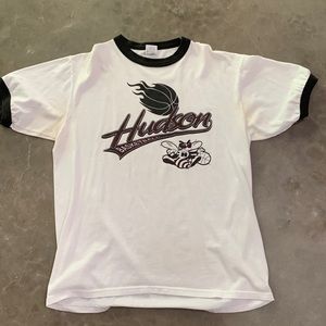 White Hudson Basketball t shirt